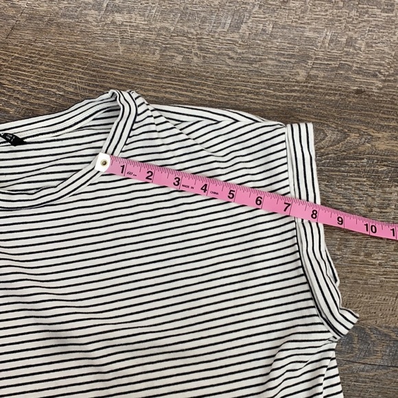 SHEIN Black/White Stripe Crop Top Small - Picture 6 of 10